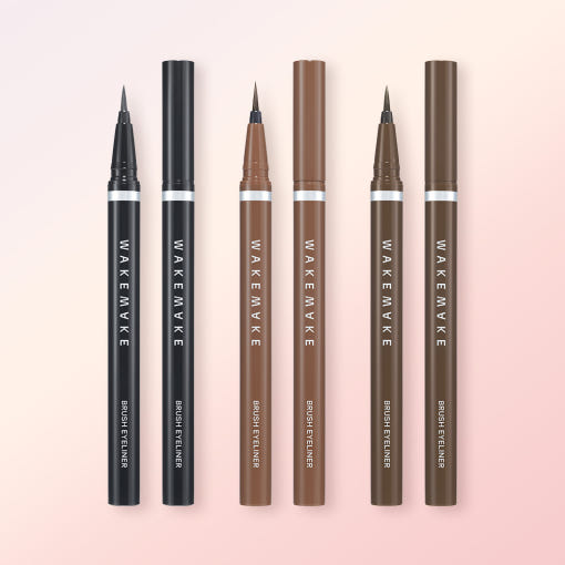 WAKEMAKE Any Proof Brush Eyeliner 0.6g+0.6g[1+1] (3colors)