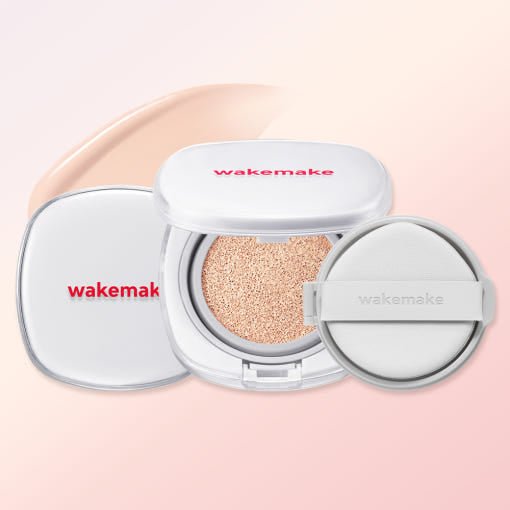 WAKEMAKE Seamless Wear Cushion SPF50+ PA+++ 15g+15g(Refill) (6colors) - JOSEPH BEAUTY
