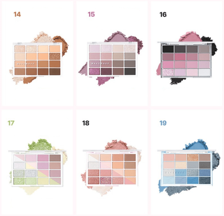 WAKEMAKE Soft Blurring Eye Palette 14g (17colors) - JOSEPH BEAUTY