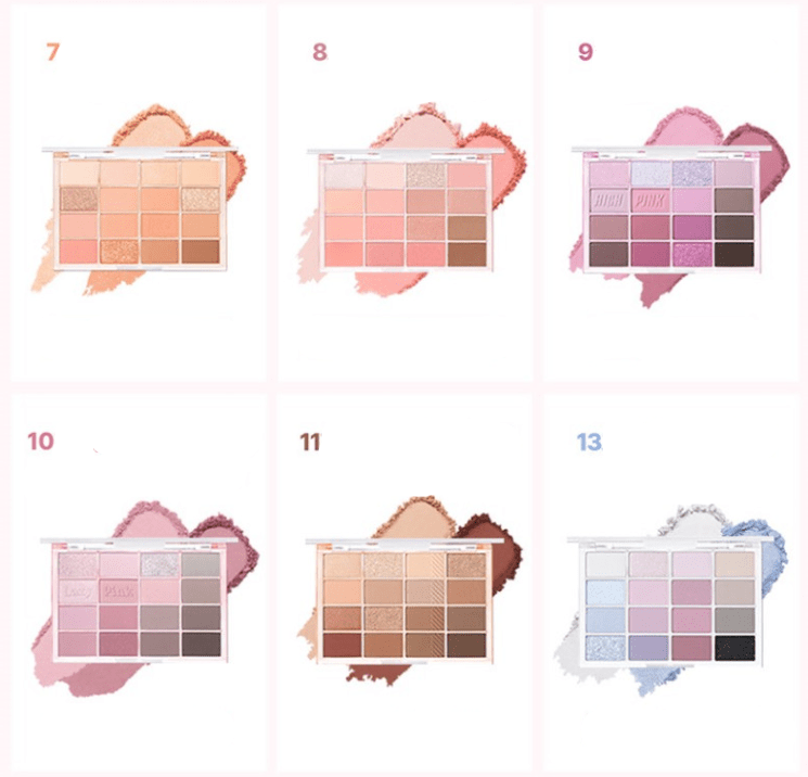 WAKEMAKE Soft Blurring Eye Palette 14g (17colors) - JOSEPH BEAUTY