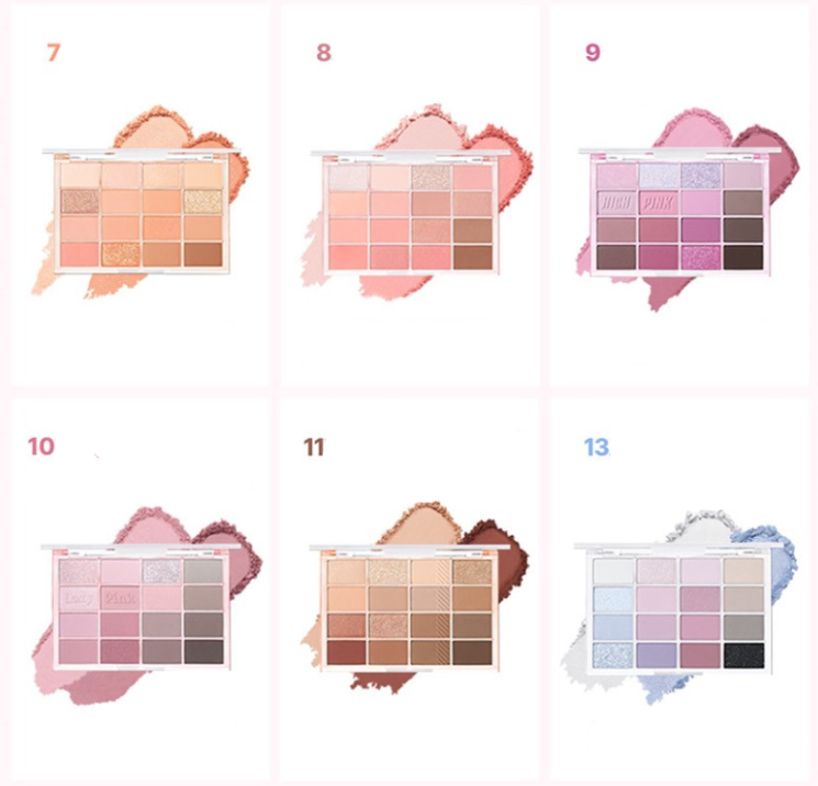 WAKEMAKE Soft Blurring Eye Palette 14g (17colors)
