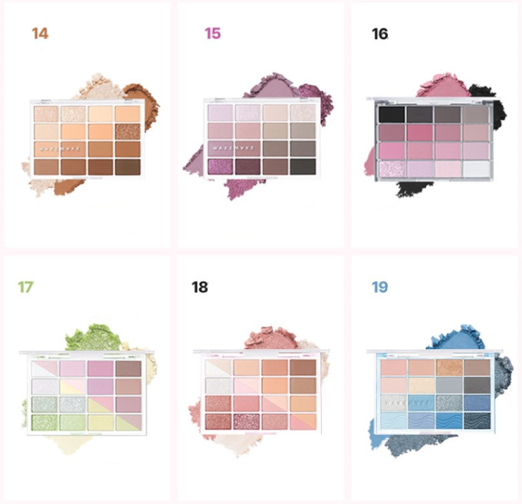 WAKEMAKE Soft Blurring Eye Palette 14g (17colors)
