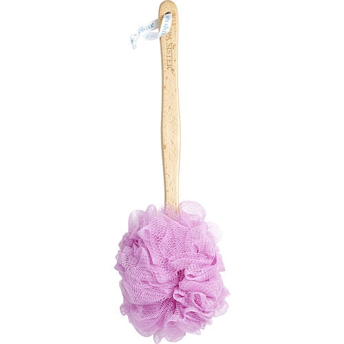Spa Accessories Net Sponge Stick (Beech Wood) - Pink -