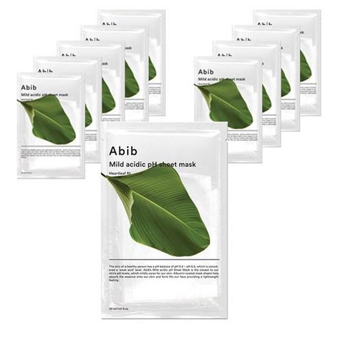 Abib Mild Acidic pH Sheet Mask Heartleaf Fit 30ml X 10pcs - JOSEPH BEAUTY
