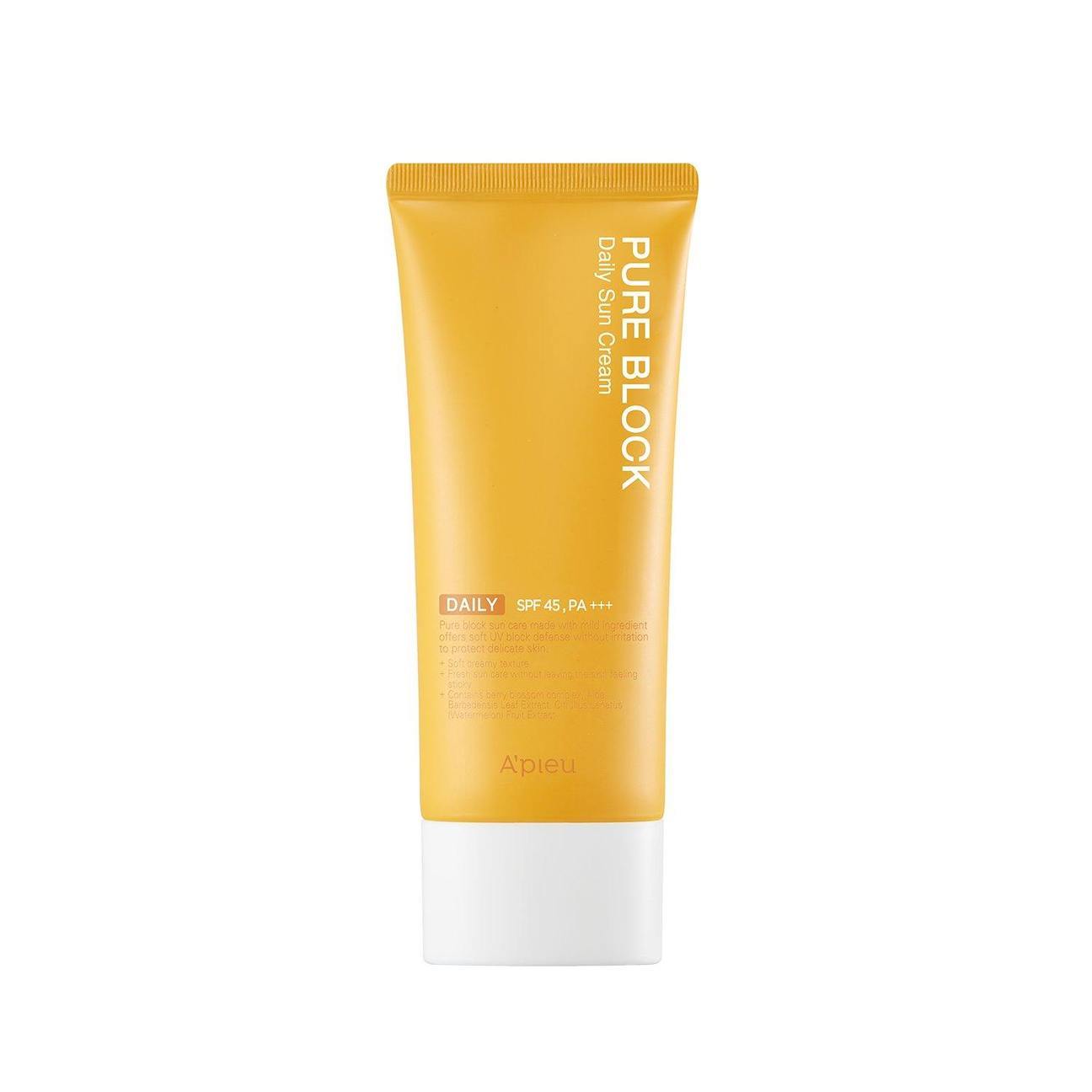 A'pieu Pure Block Daily Sun Cream SPF45/PA+++ 100ml - JOSEPH BEAUTY