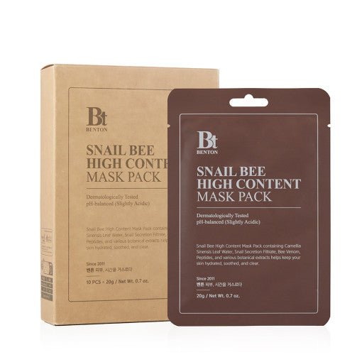 Benton Snail Bee High Content Sheet Mask 20g X 10ea