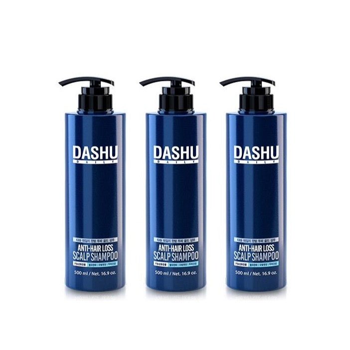 DASHU Daily Anti-Hair Loss Scalp Shampoo 500ml X 3ea - JOSEPH BEAUTY