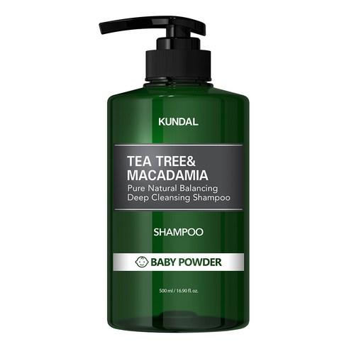 KUNDAL Tea Tree & Macadamia Deep Cleansing Shampoo Baby Powder 500ml - JOSEPH BEAUTY