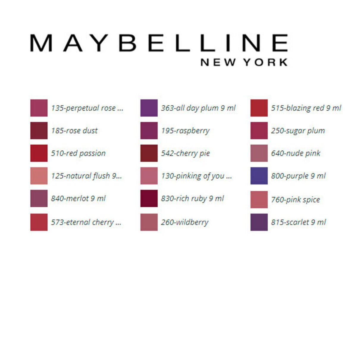 Lipstick Superstay Maybelline - JOSEPH BEAUTY