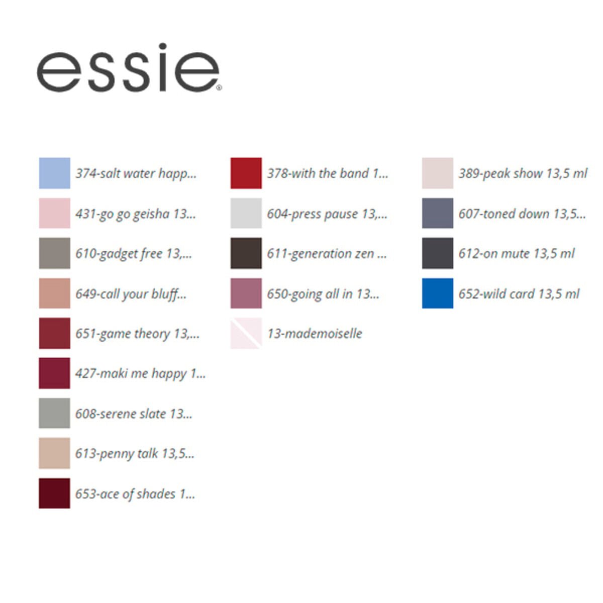 nail polish Essie Essie 13,5 ml - JOSEPH BEAUTY