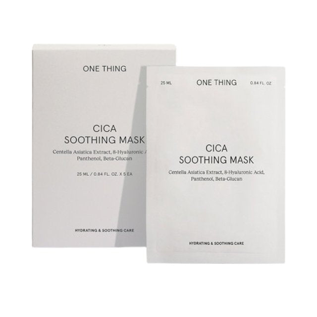 [ONE THING] Cica Soothing Facial Sheet Mask 5P