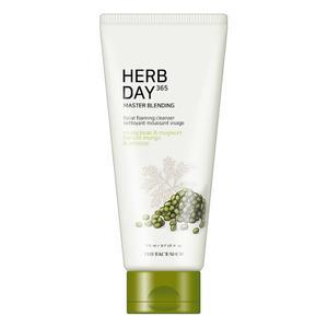 THE FACE SHOP Herb Day 365 Master Blending Facial Foaming Cleanser 170ml #Mungbean & Mugwort - JOSEPH BEAUTY