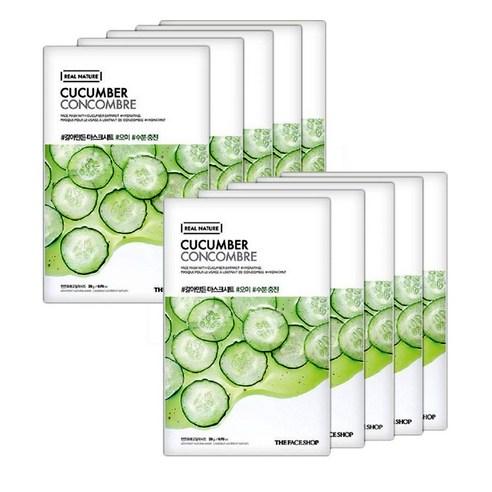 THE FACE SHOP REAL NATURE Face Mask #Cucumber (20g X 10ea) - JOSEPH BEAUTY