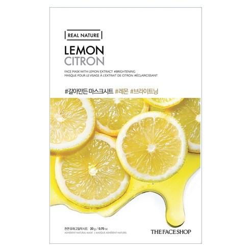 THE FACE SHOP REAL NATURE Face Mask #Lemon (20g X 10ea) - JOSEPH BEAUTY