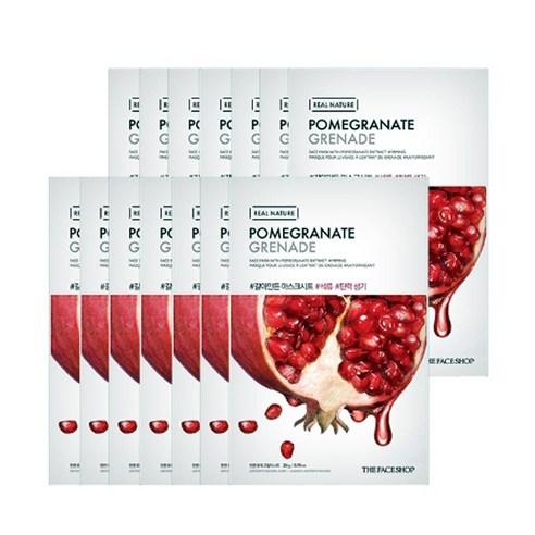 THE FACE SHOP REAL NATURE Face Mask #Pomegranate (20g X 10ea) - JOSEPH BEAUTY